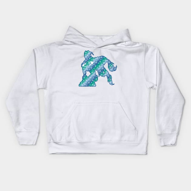 Soul Reaver Galaxy Pixel Art Kids Hoodie by AlleenasPixels